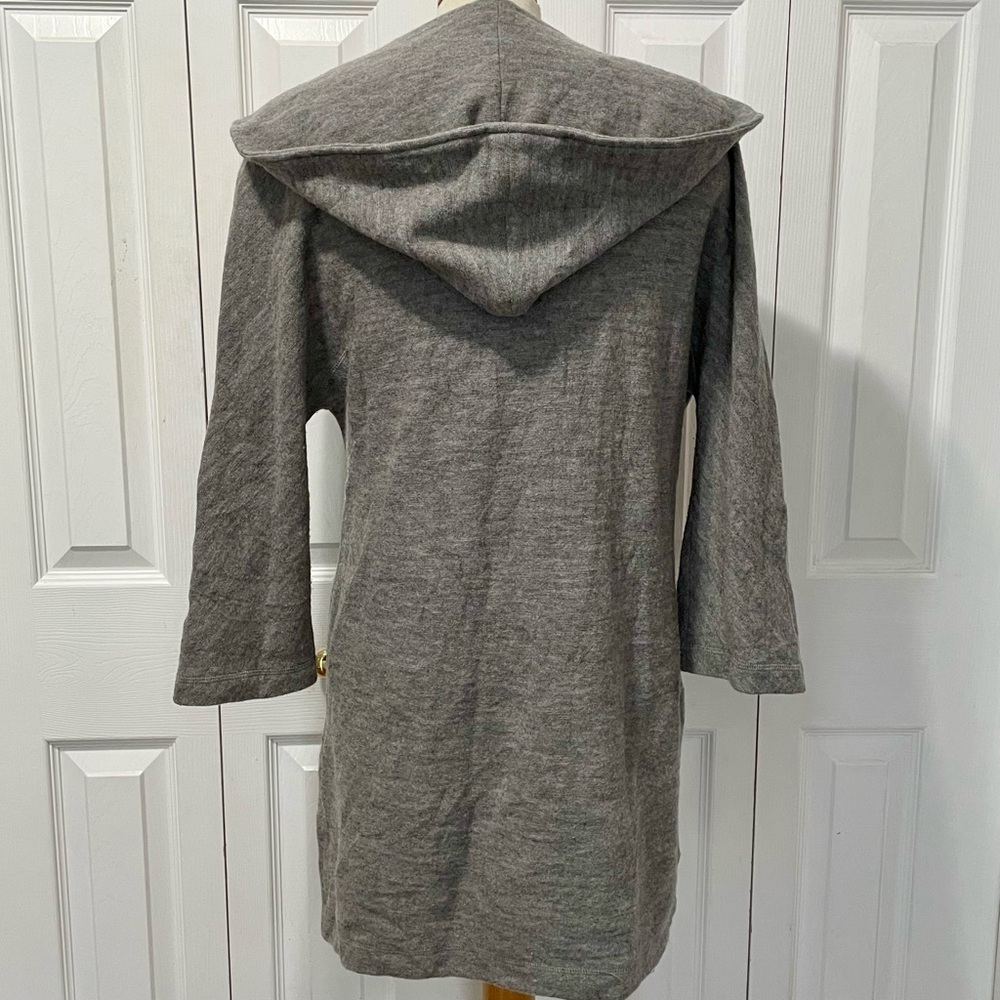 Willi Smith 100% Wool Hooded Sweater Cardigan with Toggle Closure